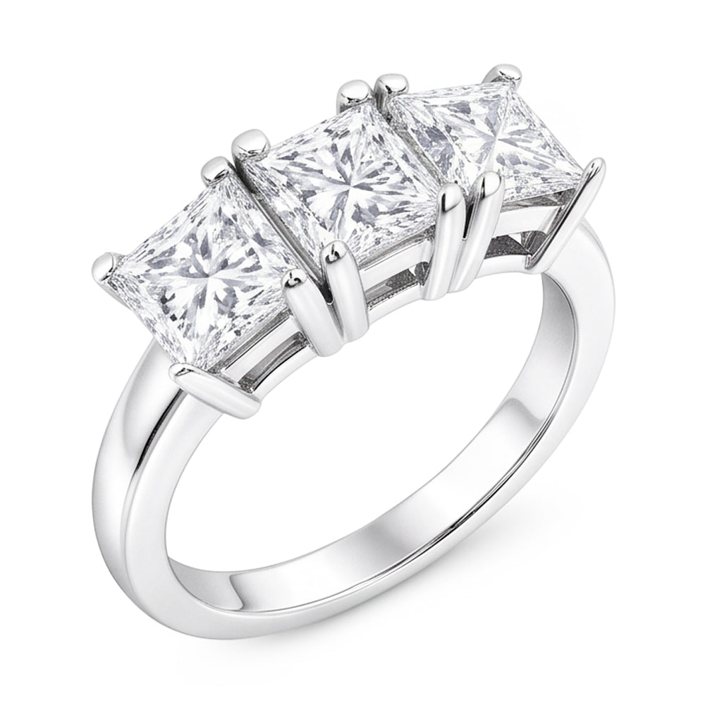 Natural Diamond Ring 3ct - White Gold 14K