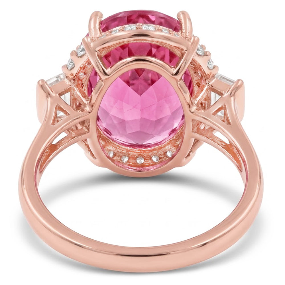 Natural Kunzite Ring 26ct - Rose Gold 14K
