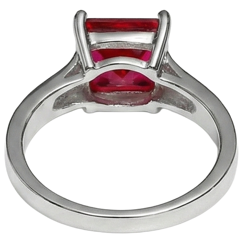 natural princess ruby 1.50ct ring on white background