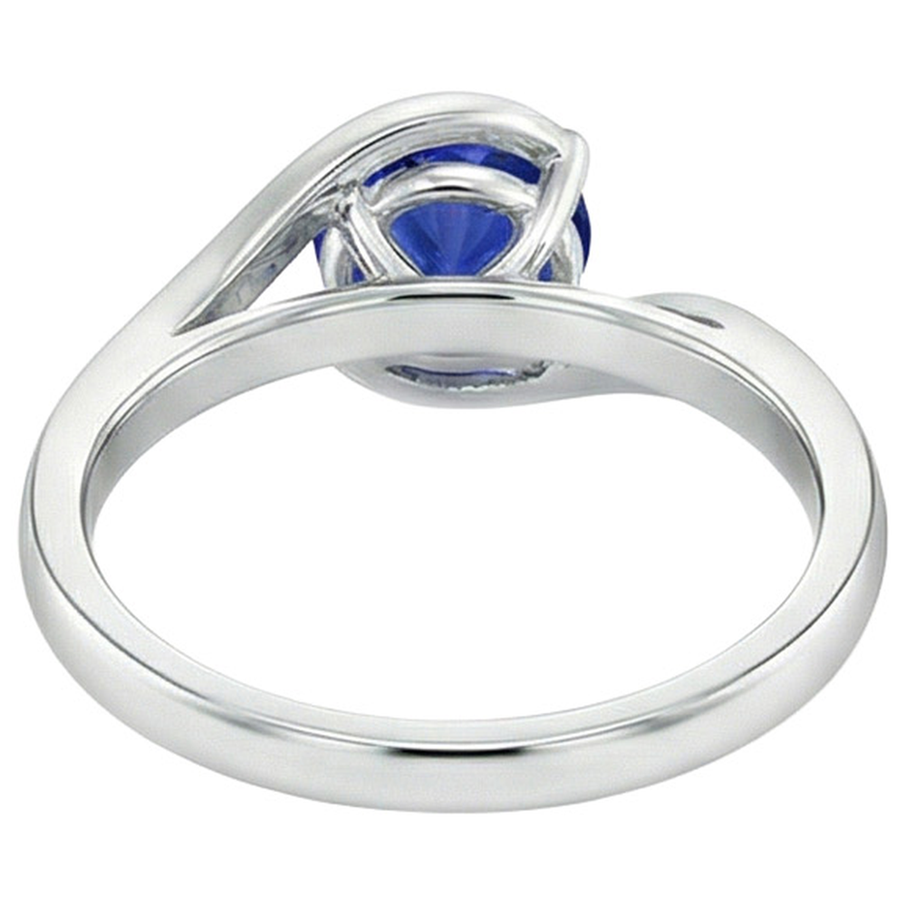 Natural Real ( Not Lab Grown ) 2 Carats Solitaire Ring Ceylon Sapphire Tension Style Gold Jewelry