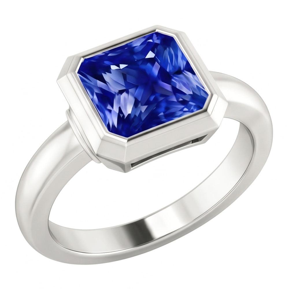 Natural Real ( Not Lab Grown ) 3 Carat Sapphire Engagement Ring