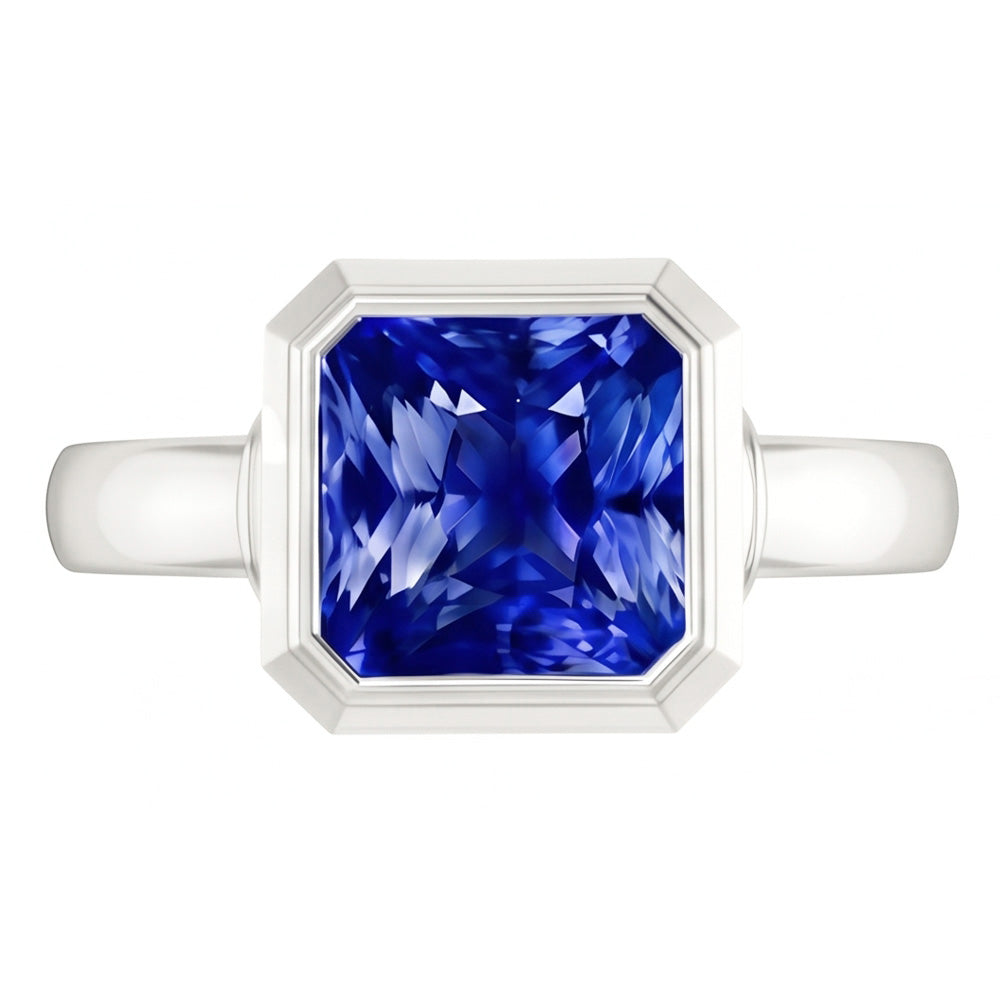 Natural Real ( Not Lab Grown ) 3 Carat Sapphire Engagement Ring