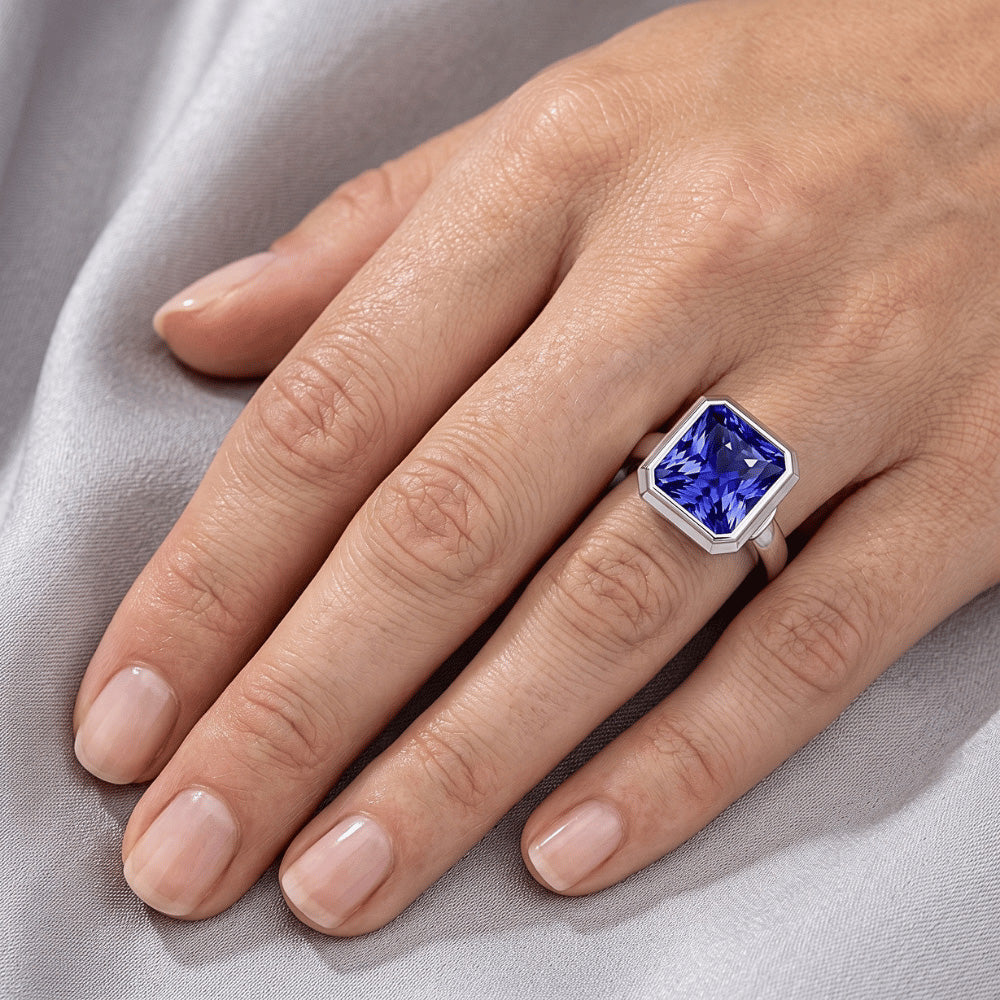 Natural Real ( Not Lab Grown ) 3 Carat Sapphire Engagement Ring