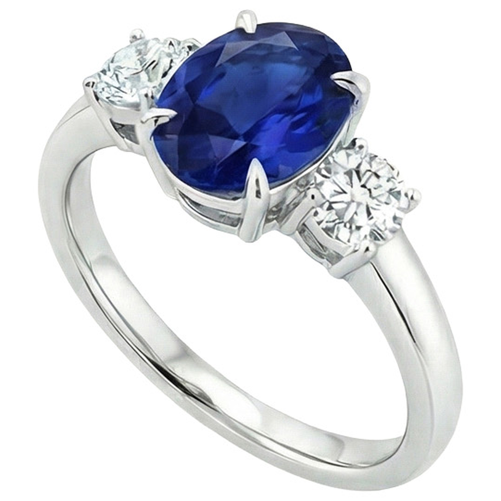 Natural Real ( Not Lab Grown ) 5 Ct Sapphire Anniversary Ring
