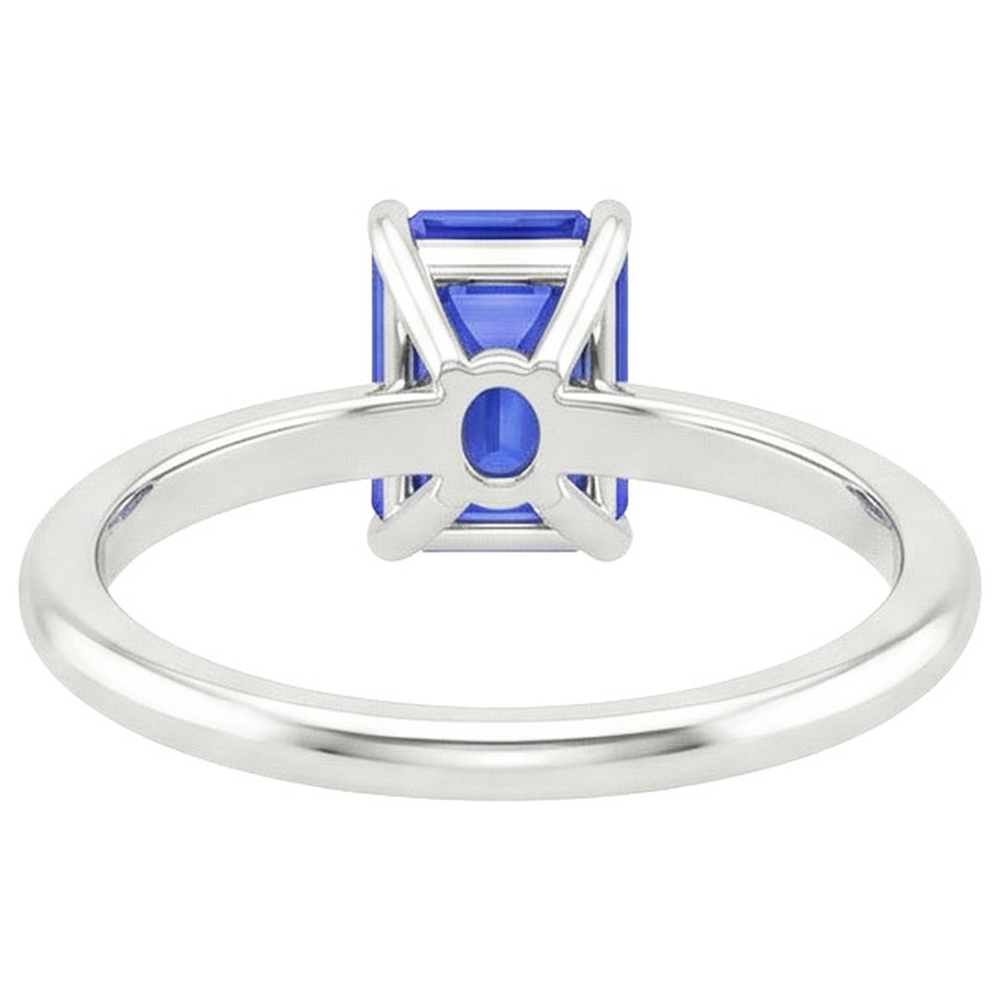 natural emerald sapphire 3ct ring profile view