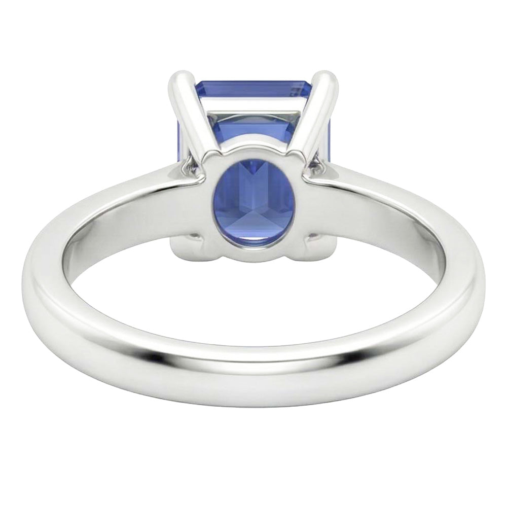 Natural Real ( Not Lab Grown ) Blue Sapphire 2 Carat Solitaire Ring