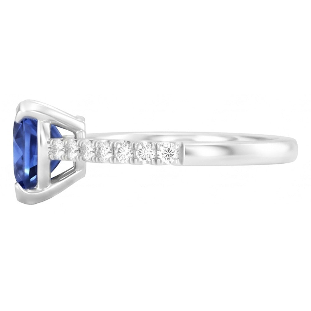 Natural Real ( Not Lab Grown ) Genuine Sapphire Engagement Ring