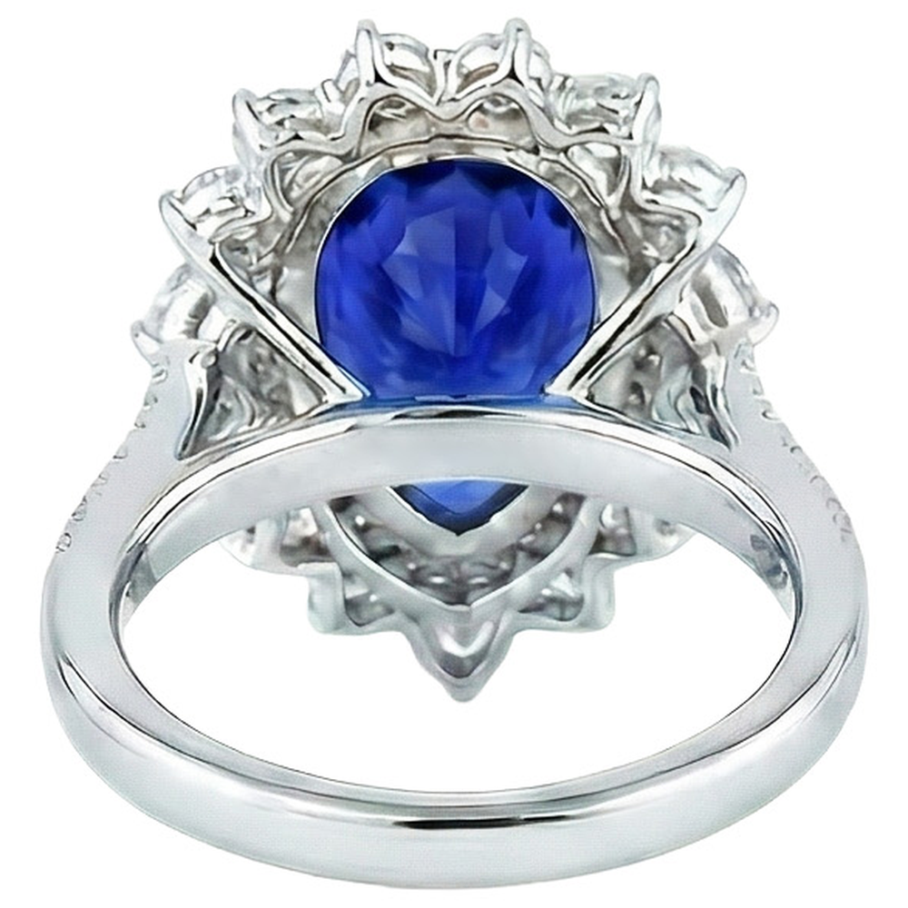 Natural Real ( Not Lab Grown ) Pear Sapphire Gold Cocktail Ring