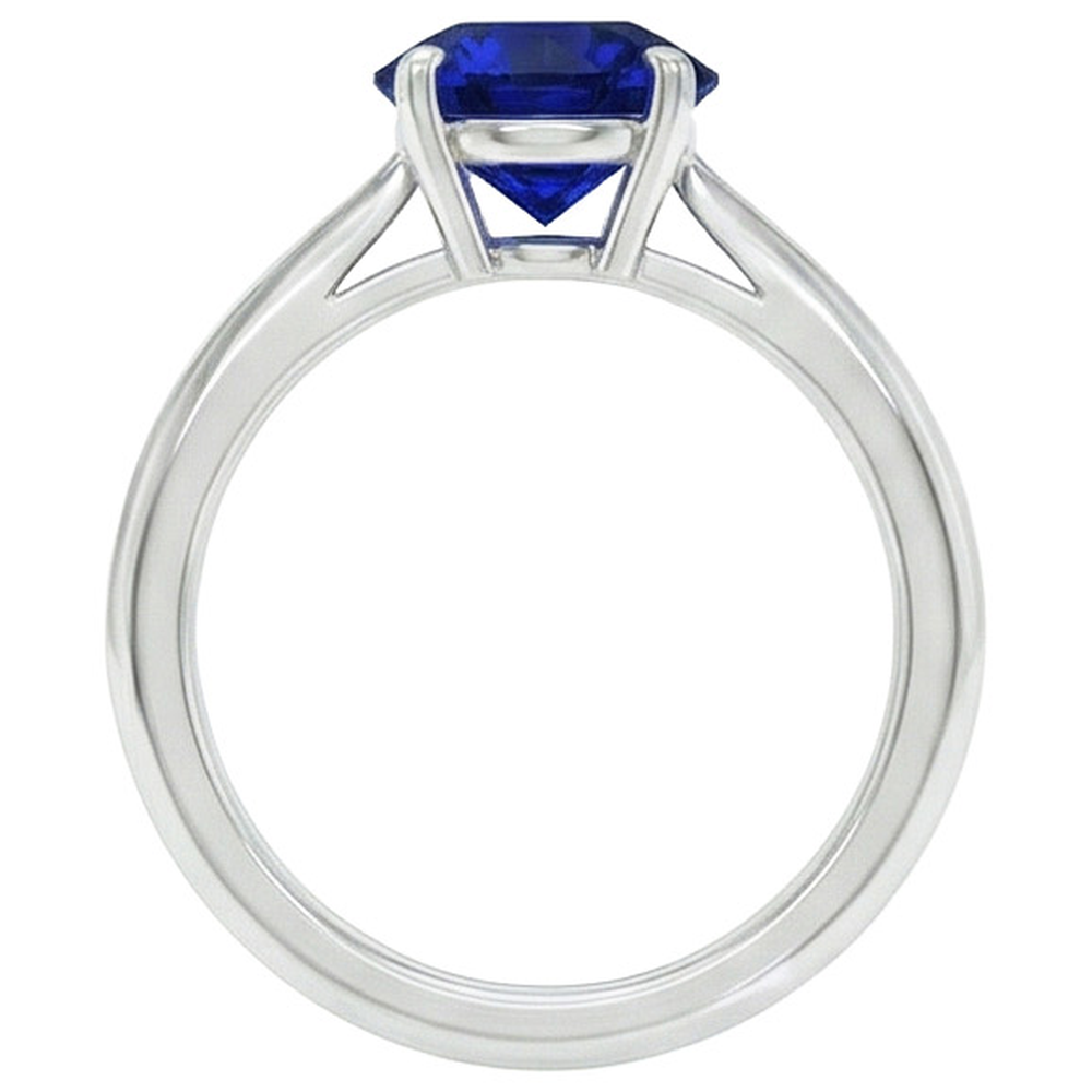 Natural Real ( Not Lab Grown ) Round Sapphire One Stone Ring Design