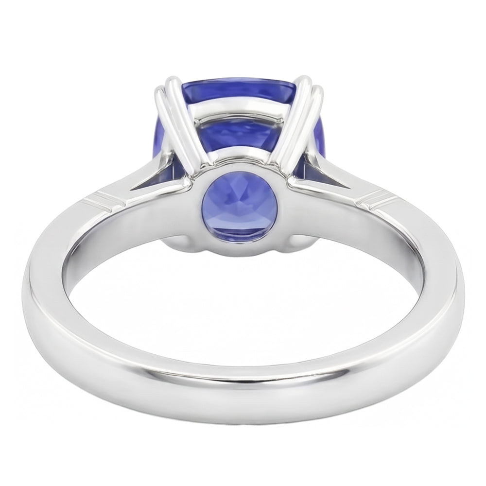 Natural Real ( Not Lab Grown ) Solitaire Ceylon Sapphire Ring