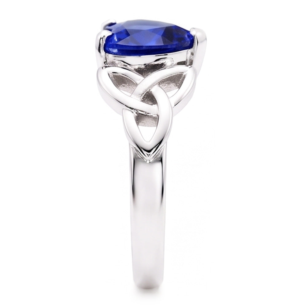 Natural Real ( Not Lab Grown ) Solitaire Heart Cut Ring Vintage Style Sri Lankan Sapphire 2 Carats