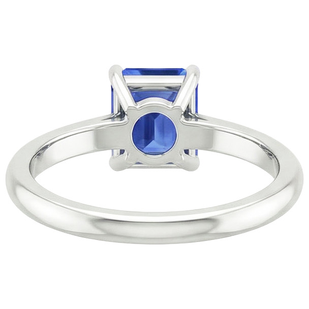Natural Real ( Not Lab Grown ) Solitaire Sapphire 4 Carat Engagement Ring