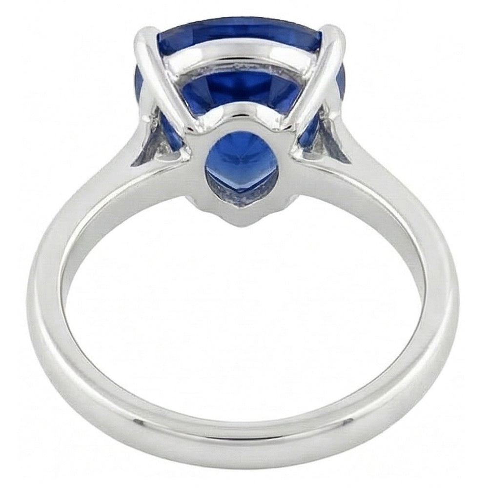 Natural Real ( Not Lab Grown ) Trillion Cut Gemstone Solitaire Ring