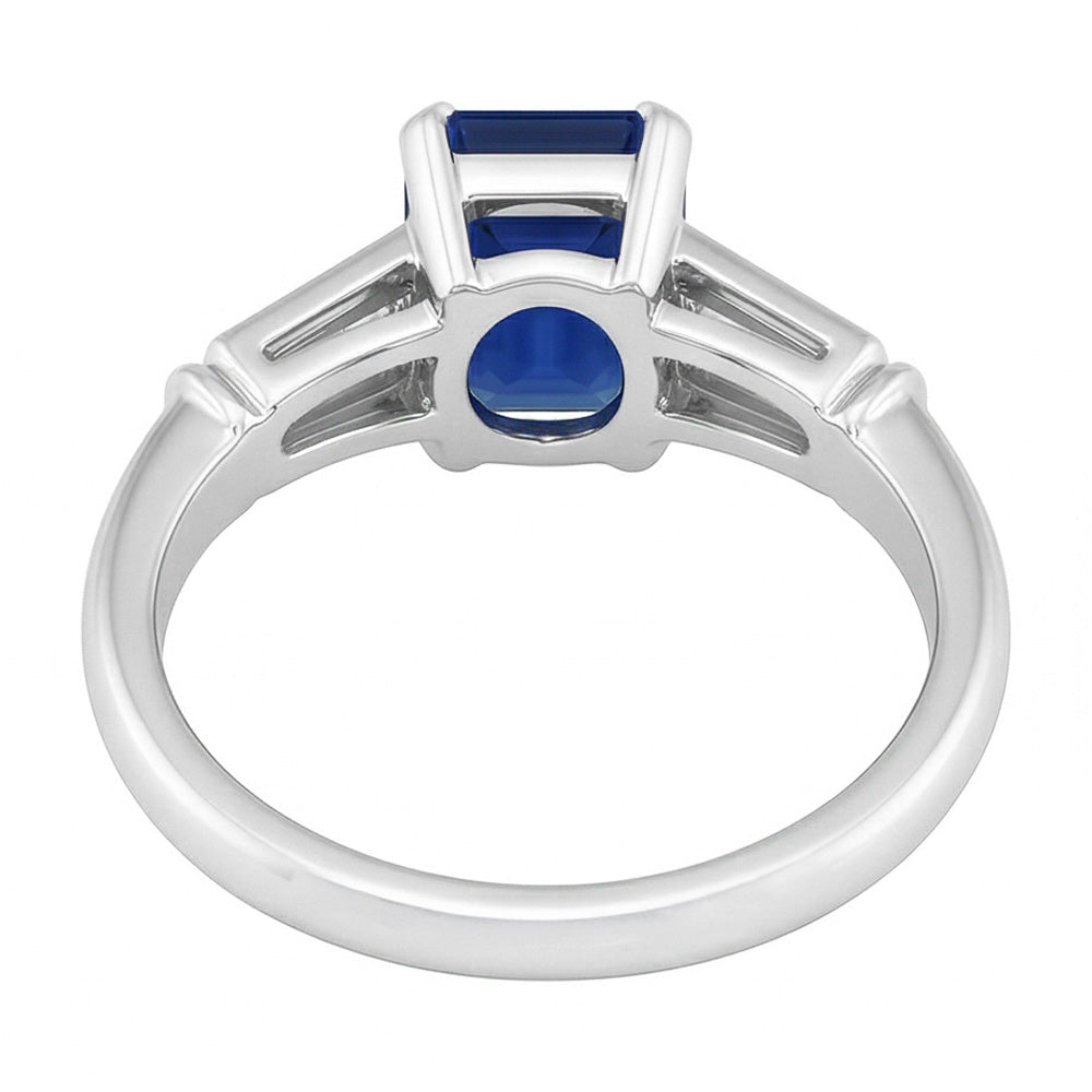 Natural Sapphire Ring 2.75ct - White Gold 14K