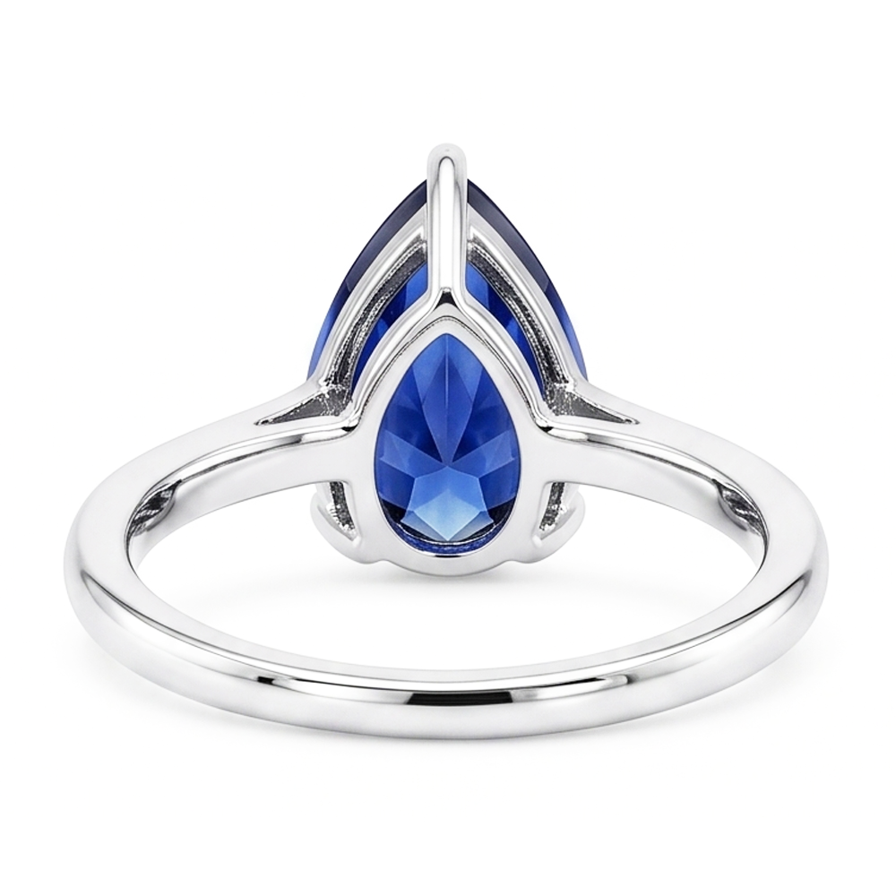 Natural Sapphire Ring 2ct - White Gold 14K