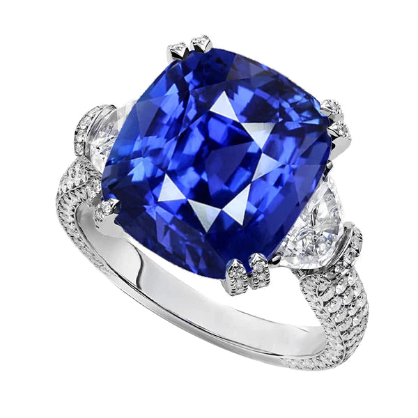 Natural Sapphire Diamond Estate Ring