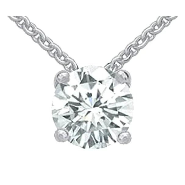 Natural Diamond Solitaire Necklace