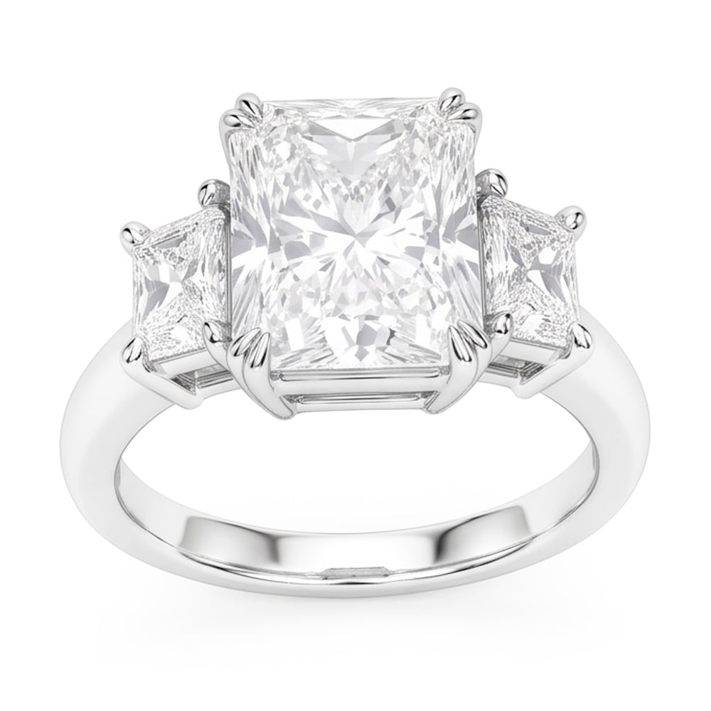 New 10 Carat Genuine Radiant Natural Real Diamond ( Not Lab Grown ) Ring