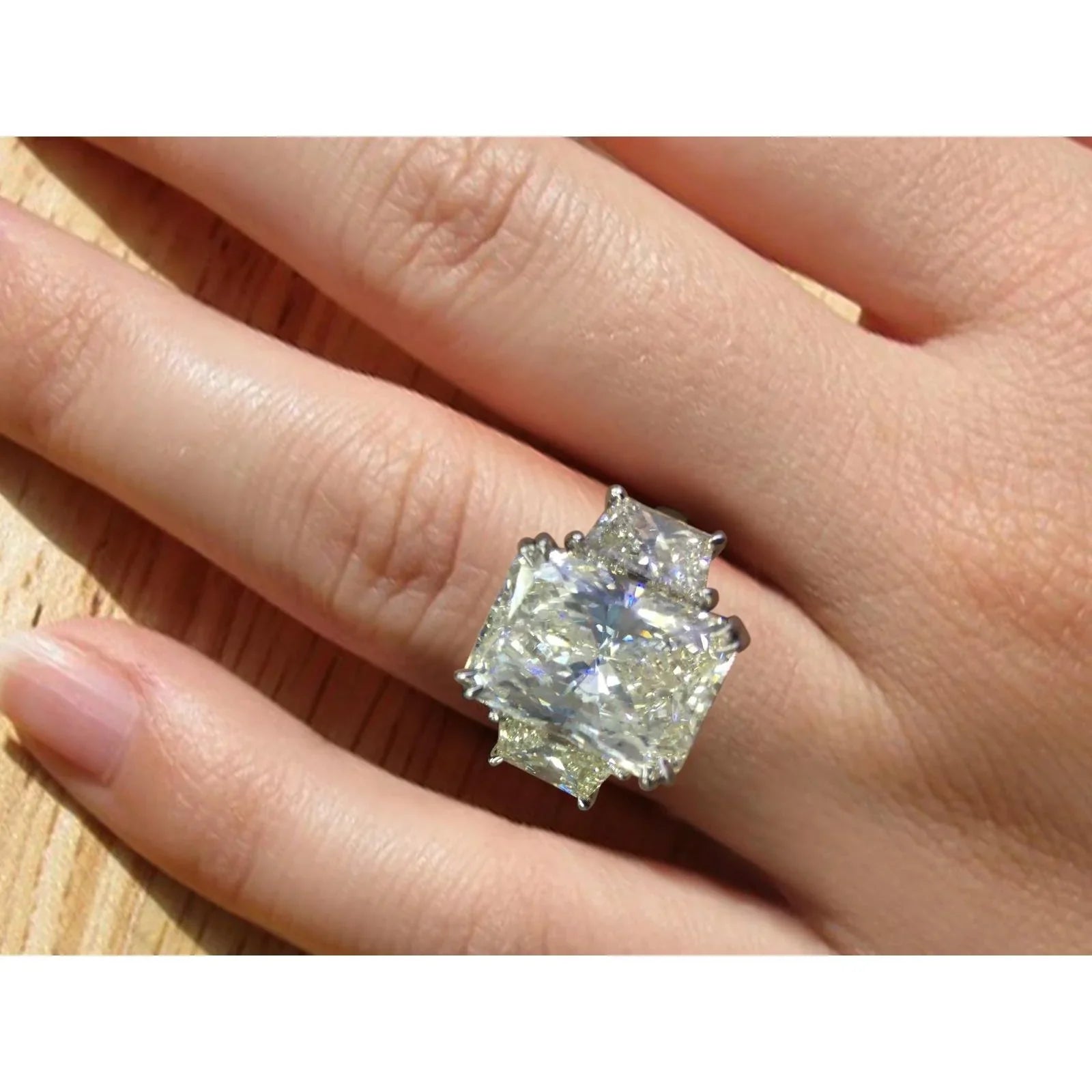 New 10 Carat Genuine Radiant Diamond Ring – - Main Image