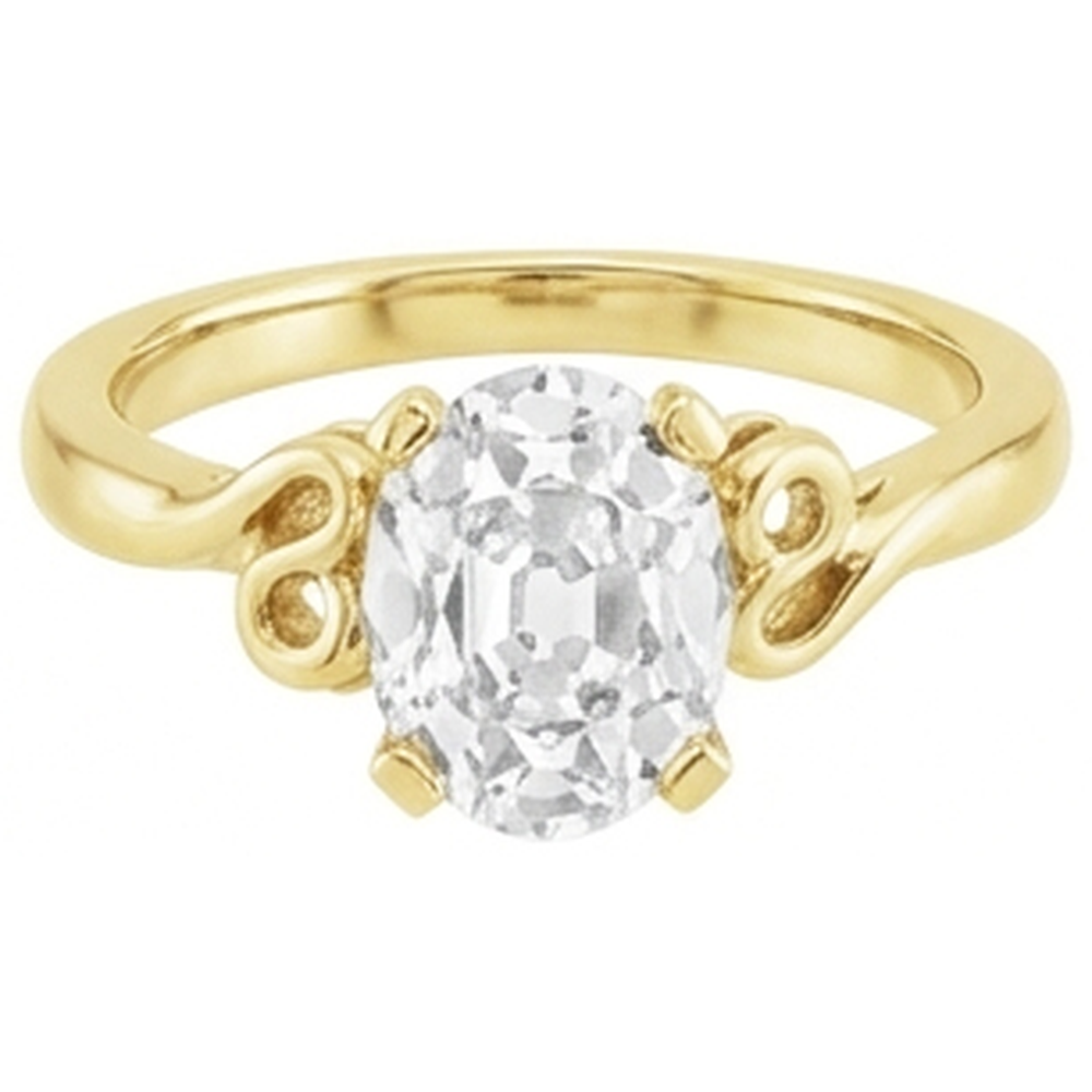 Oval Old Miner Genuine Natural Real Diamond ( Not Lab Grown ) Ring Twisted Shank Jewelry 5 Carats