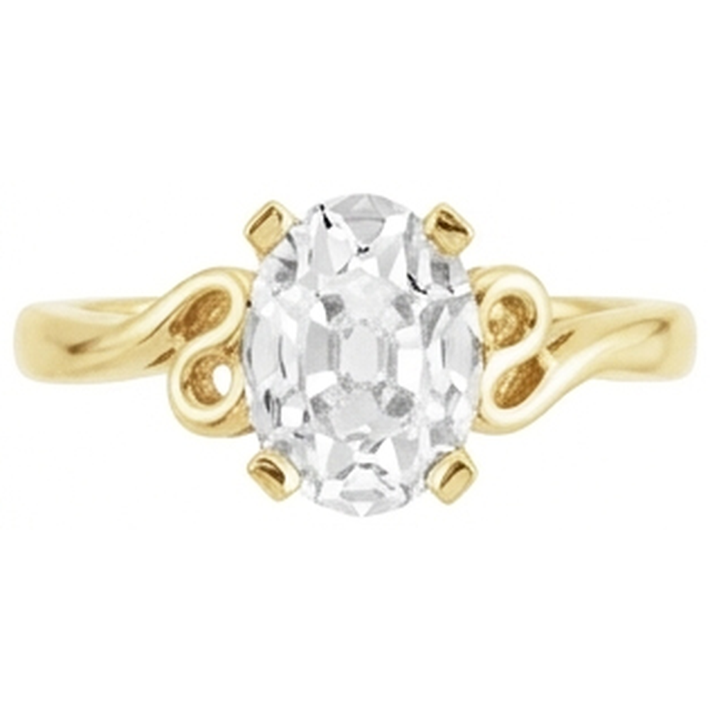 Oval Old Miner Genuine Natural Real Diamond ( Not Lab Grown ) Ring Twisted Shank Jewelry 5 Carats