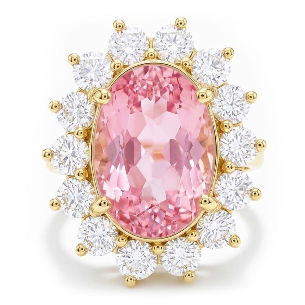 Pink Kunzite Designer Cocktail Ring