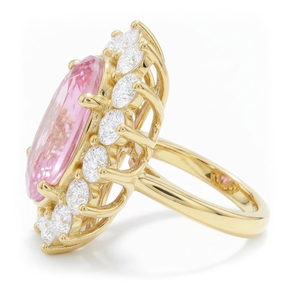 Pink Kunzite Designer Cocktail Ring