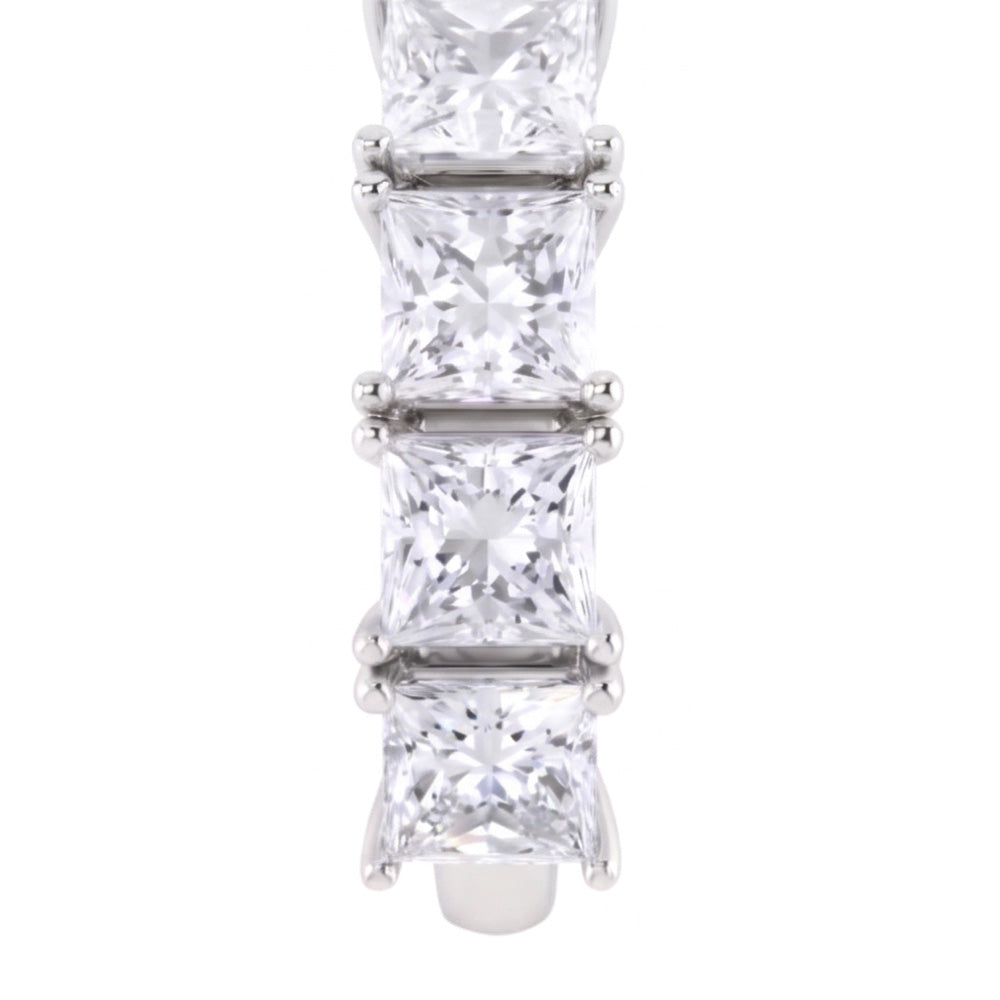 Princess Cut Natural Earth Mined Diamond Anniversary Ring Band 3 Carats