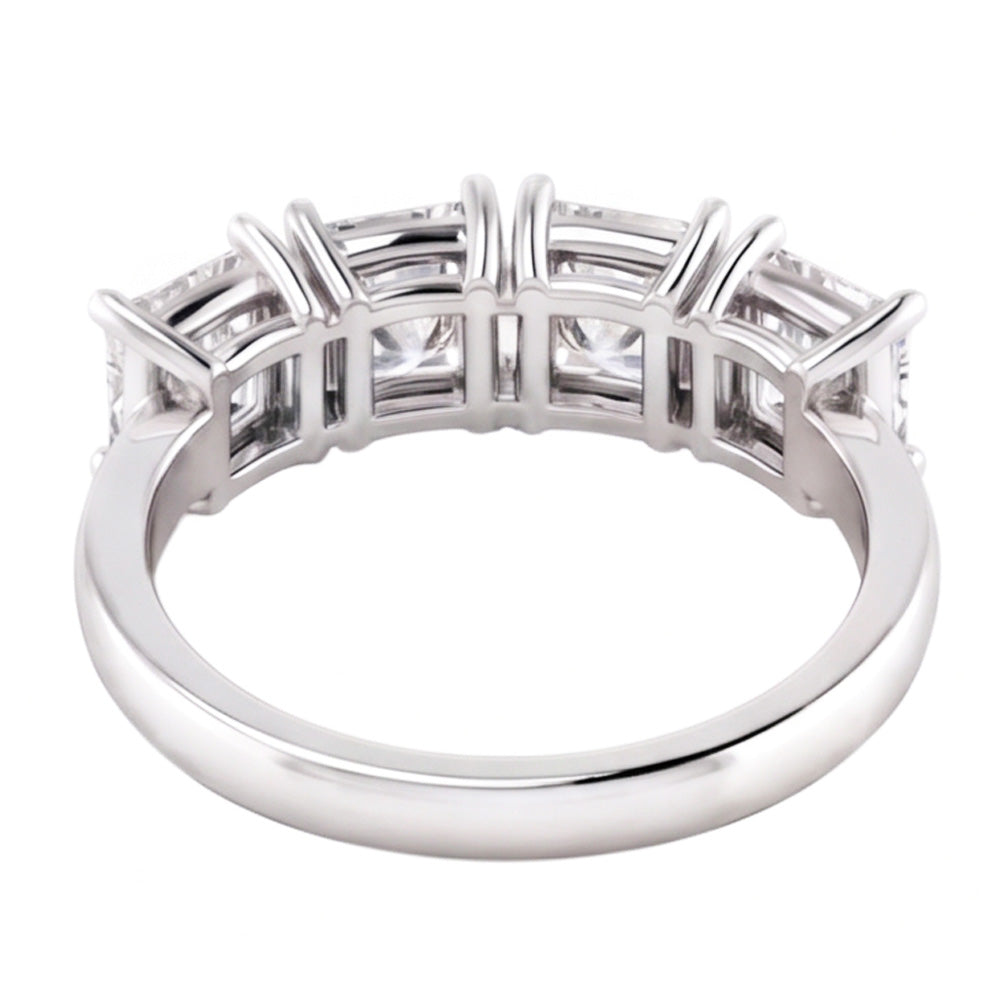 Princess Cut Natural Earth Mined Diamond Anniversary Ring Band 3 Carats