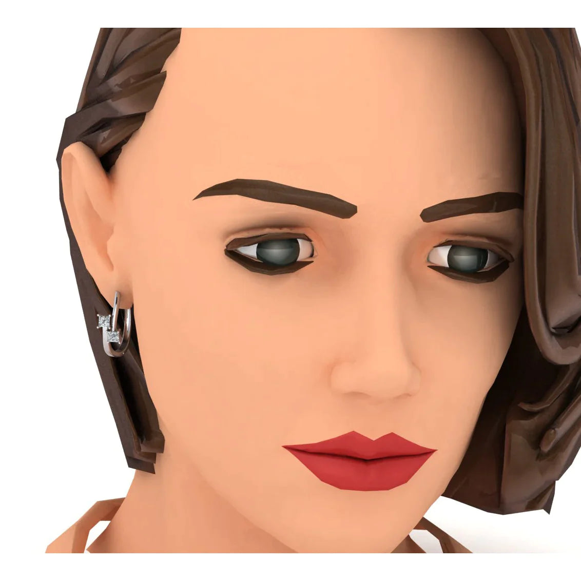 Princess Cut 2 Diamond Hoop Earrings