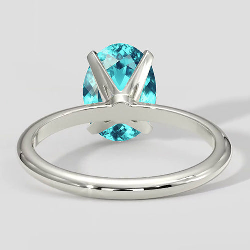 Ring Paraiba Tourmaline 2.50 Carats Oval Cut