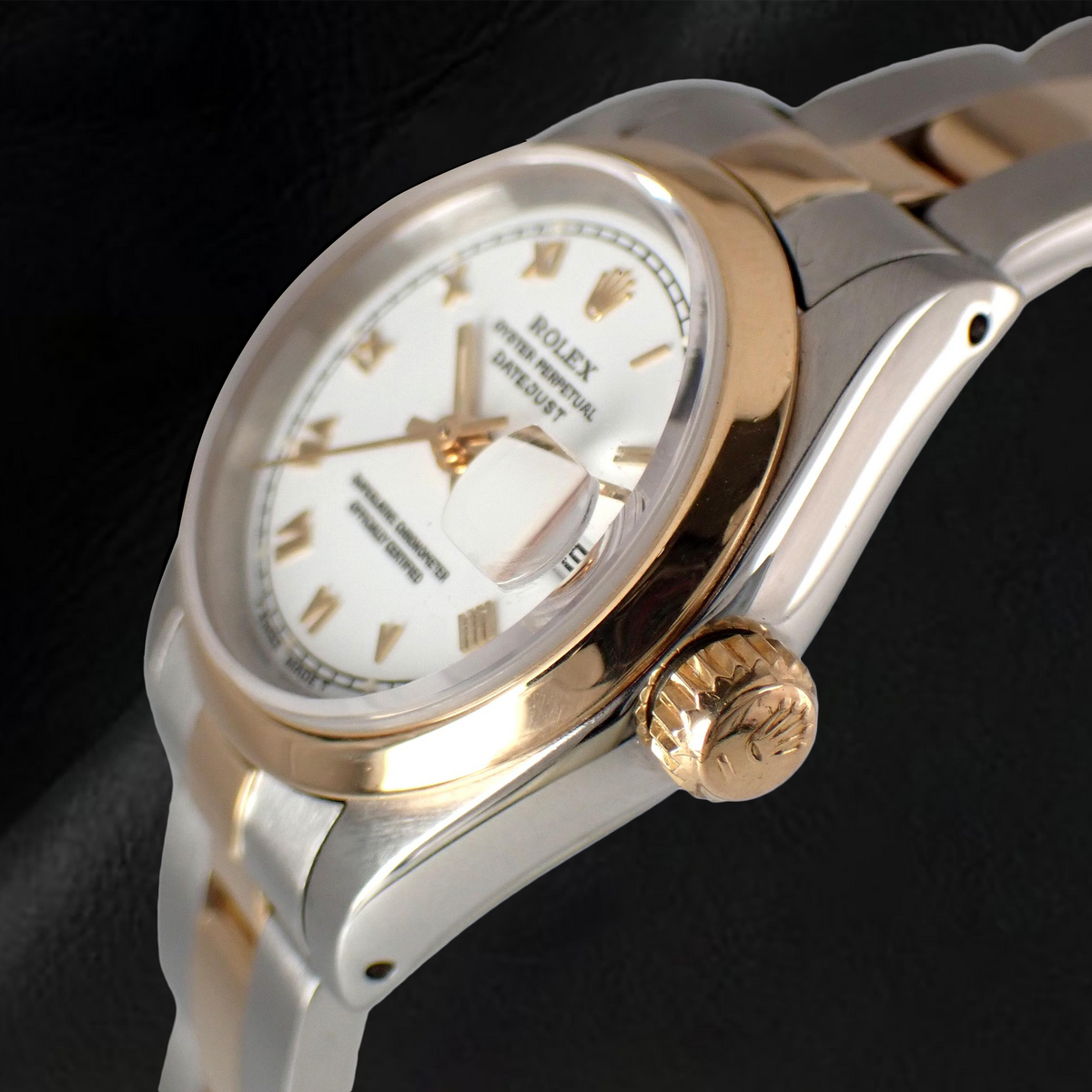 Rolex Lady-Datejust 26 mm Two Tone White Roman Dial Watch