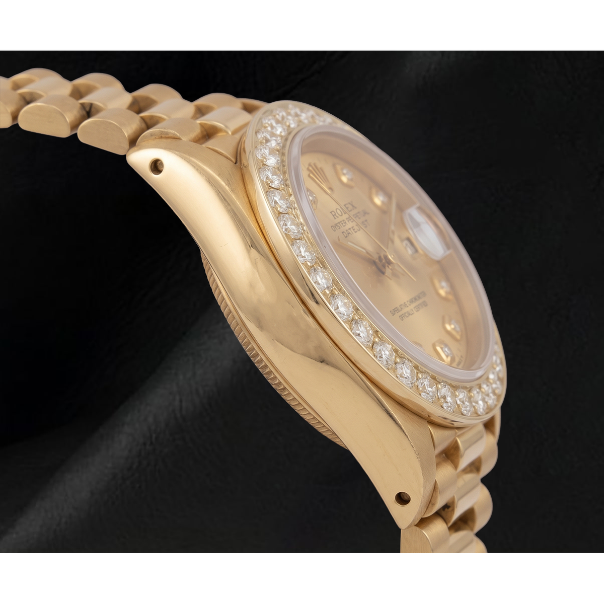 Rolex 26mm 6917 Champagne Diamond Dial Presidential Yellow Gold Watch 18K
