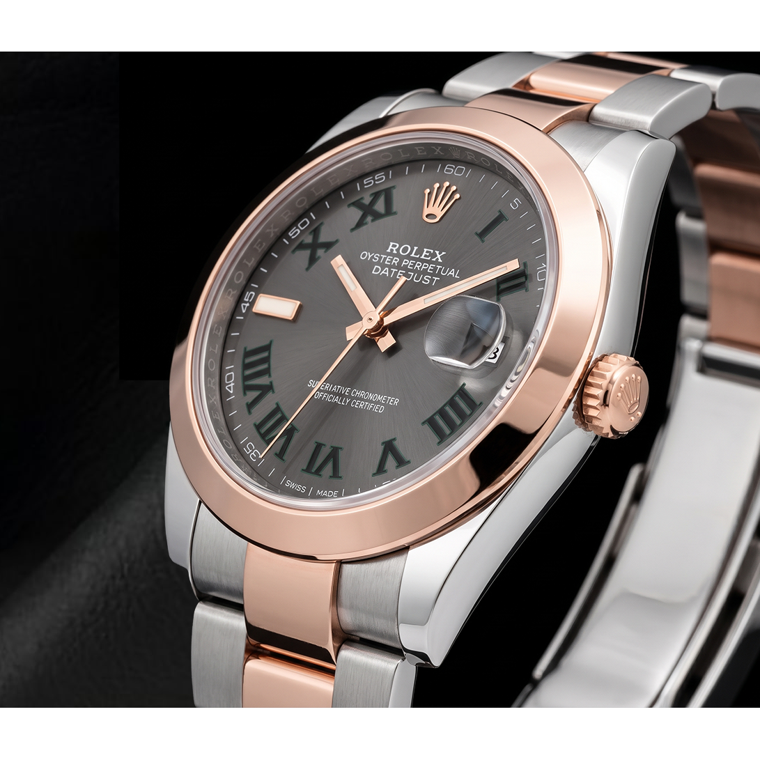 Rolex Datejust 126301 41mm Gray Roman Dial Two Tone Watch