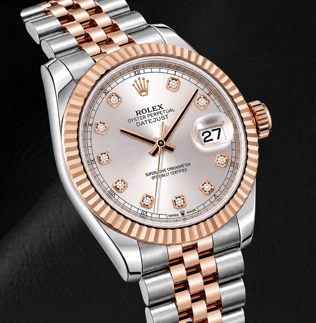 Rolex Datejust 126331 41mm Sundust Diamond Dial Two Tone Watch