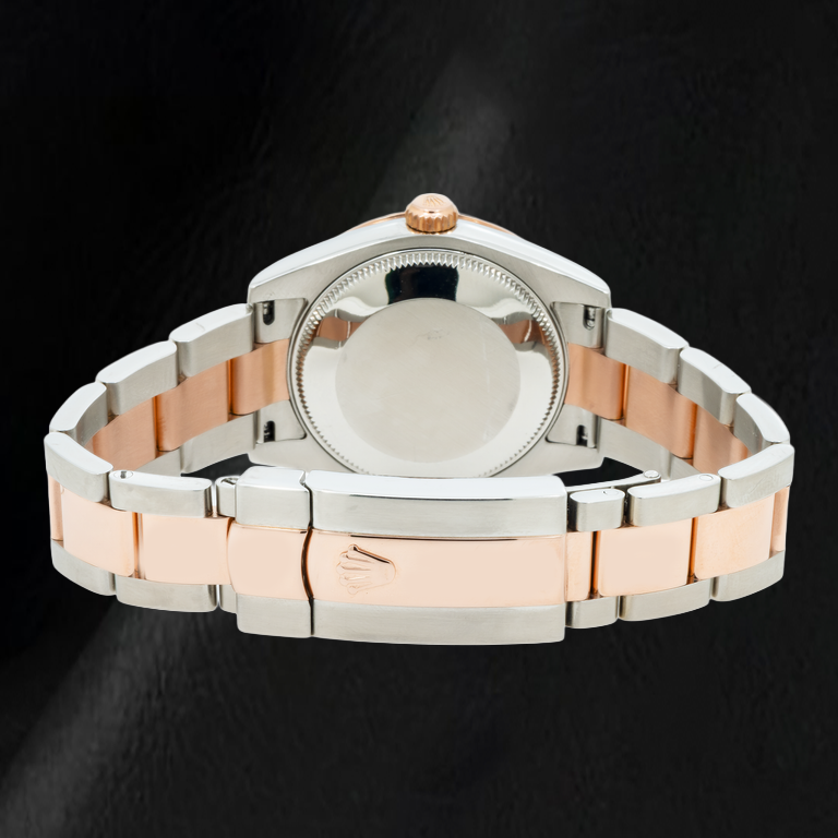Rolex Datejust 178341 31mm Chocolate Roman Diamond Dial Two Tone Bracelet Watch