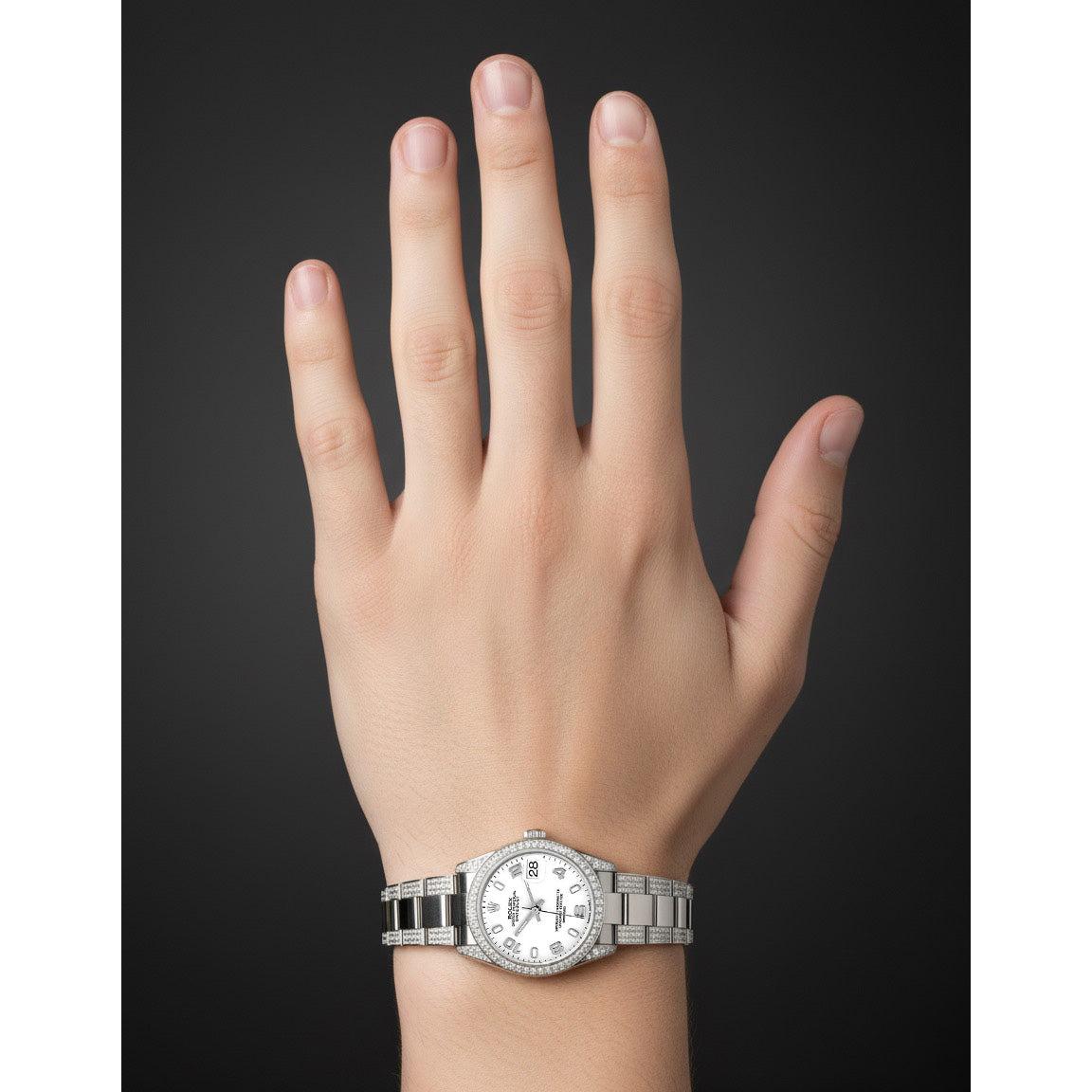 Rolex Datejust 31 White Arabic Dial Stainless Steel Ladies Watch