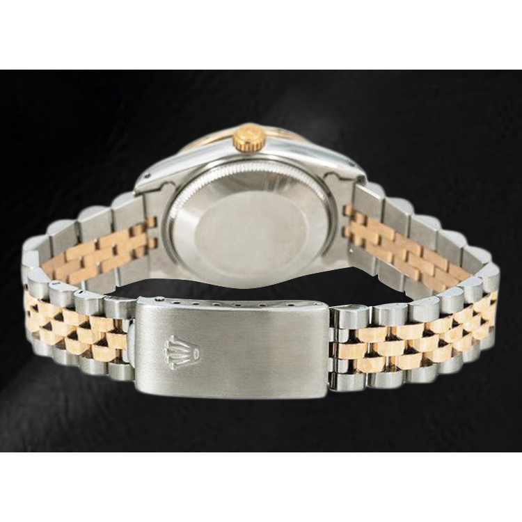 Rolex Datejust 31 mm White Mother Of Pearl Diamond Dial Two Tone Watch