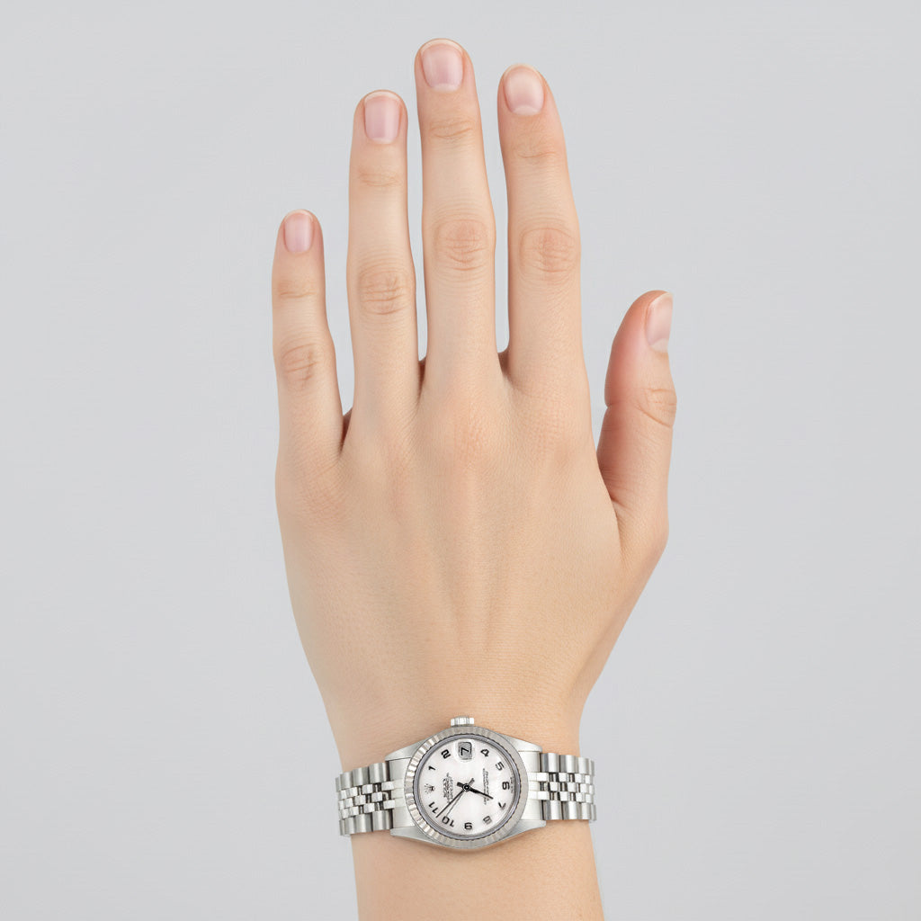 Rolex Datejust 31mm White Mother of Pearl Arabic Dial Watch