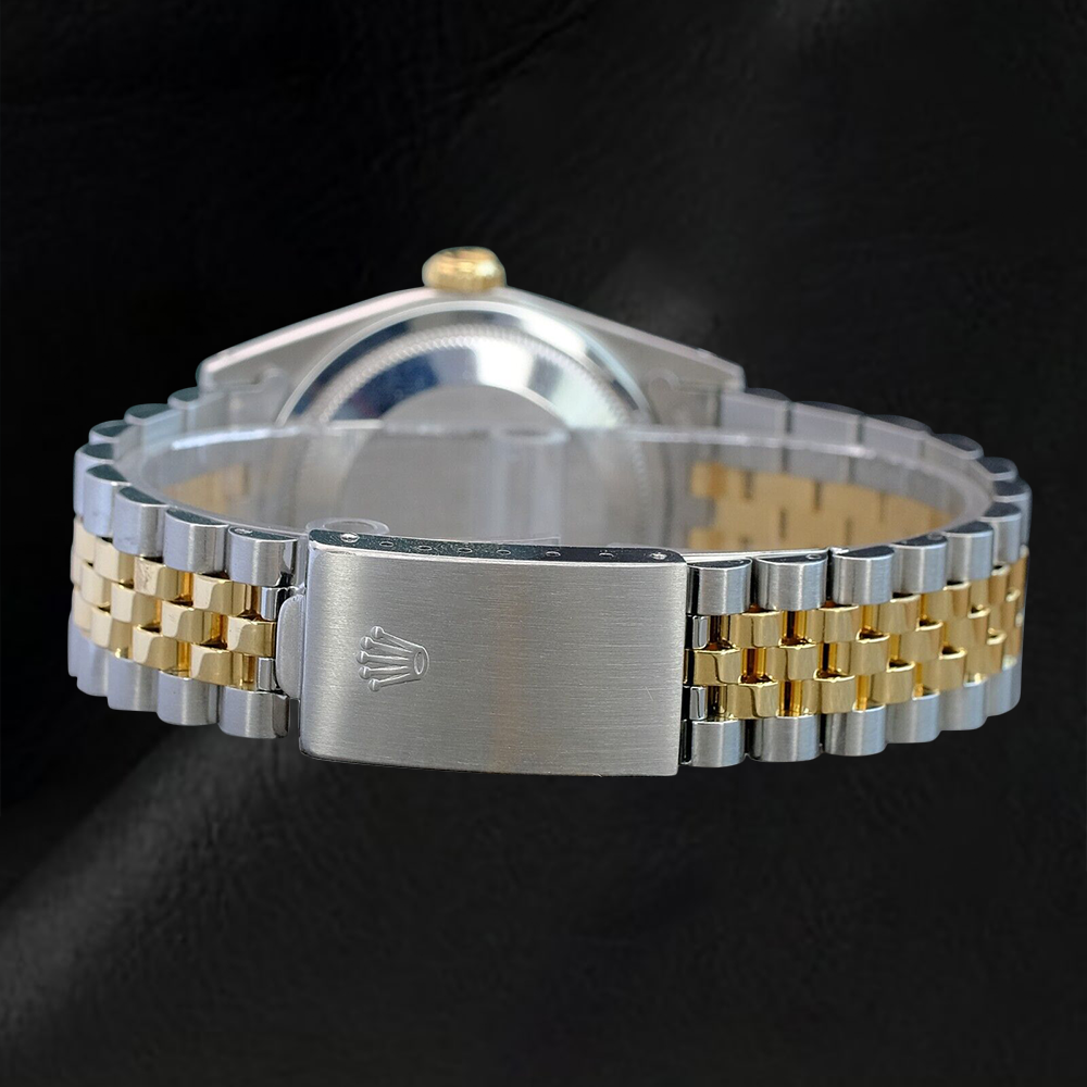 Rolex Datejust 36 mm Green Diamond Dial Two Tone Watch