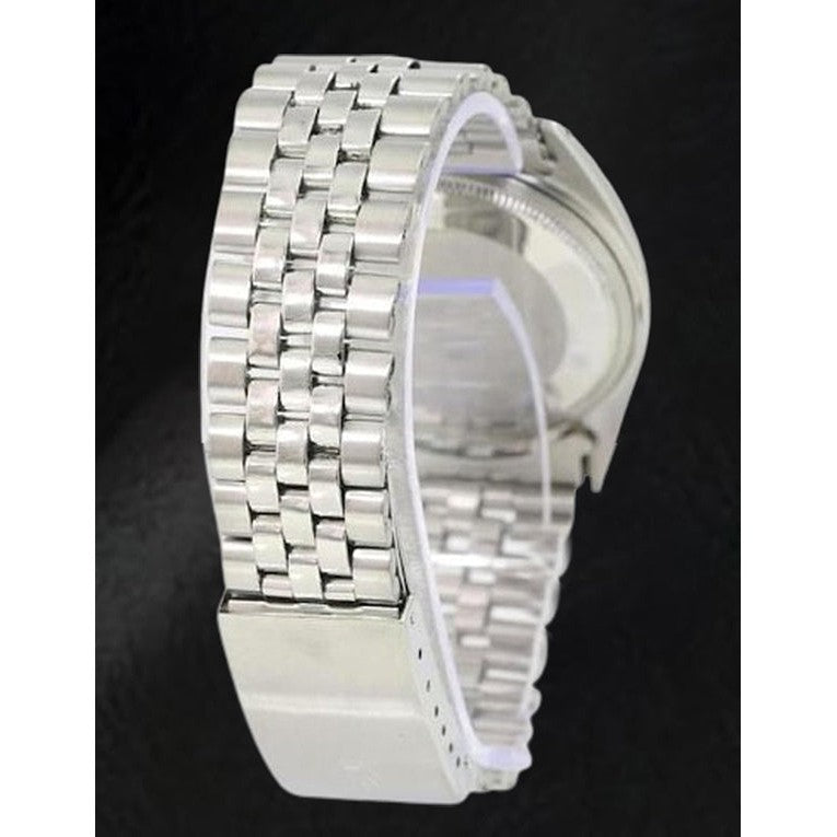 Rolex Datejust 36 mm Pink Mother of Pearl Diamond Dial Stainless Steel Watch