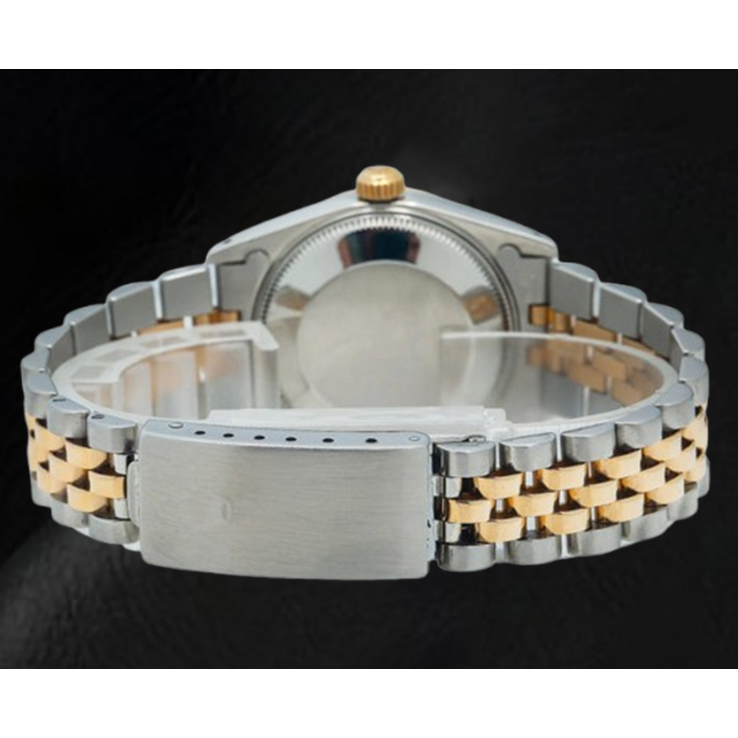 Rolex Datejust 36 mm Pink Mother of Pearl Diamond Dial Two Tone Watch