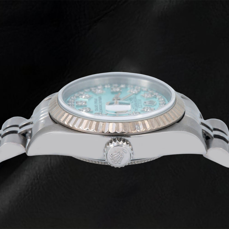 Rolex Datejust 6917 26mm Ice Blue String Diamond Dial Stainless Steel Jubilee Bracelet Watch