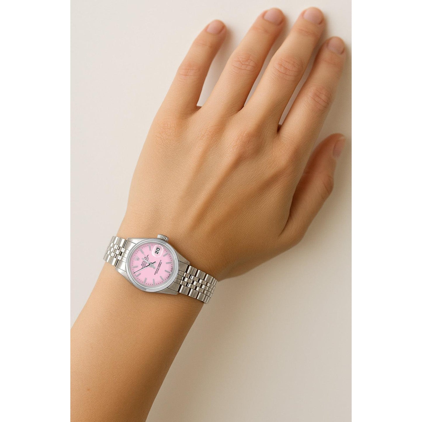 Rolex Datejust Ladies 26mm Pink Stick Dial Stainless Steel Watch P4