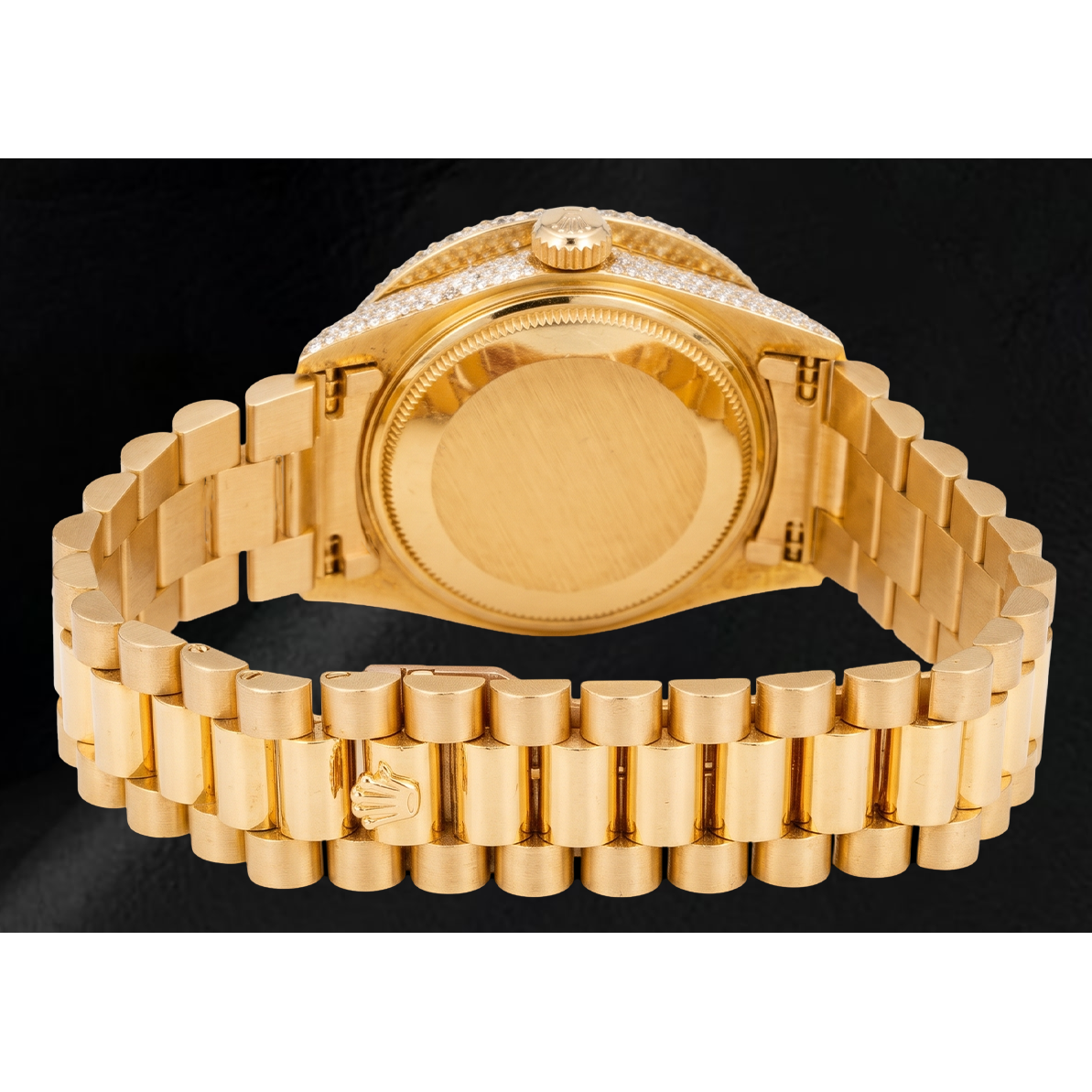 Rolex Day Date 36mm 1803 White Mother of Pearl Roman Diamond Dial Watch Yellow Gold
