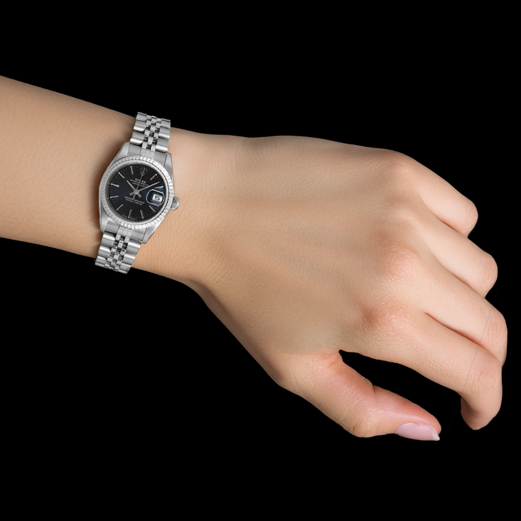 Rolex Lady-Datejust Blue Stick Dial 26 mm Stainless Steel Watch P2