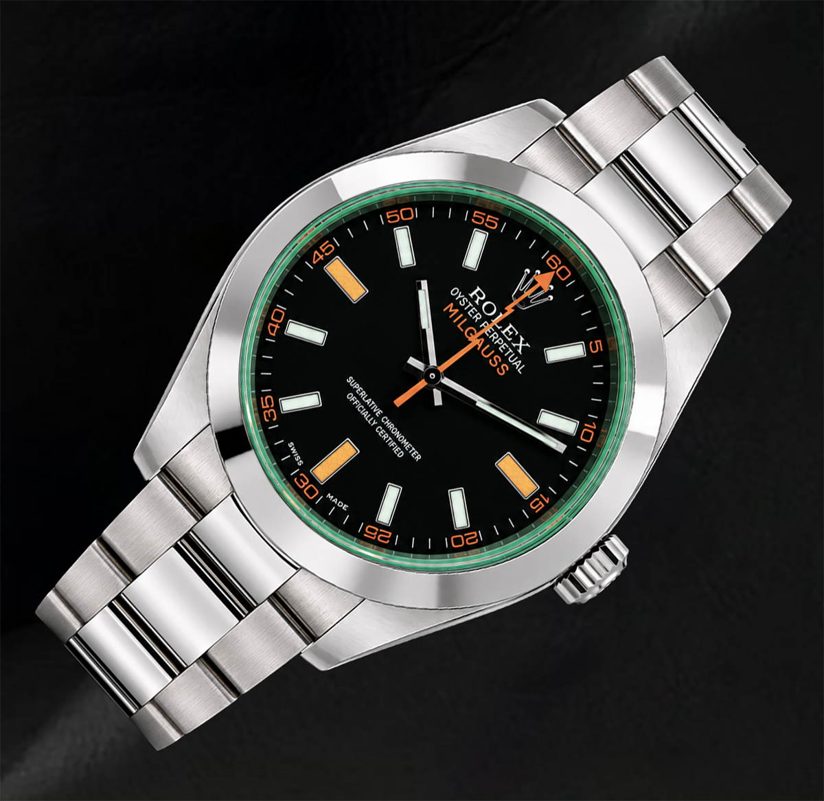 Rolex Milgauss 40mm 116400V Black Dial Stainless Steel Watch