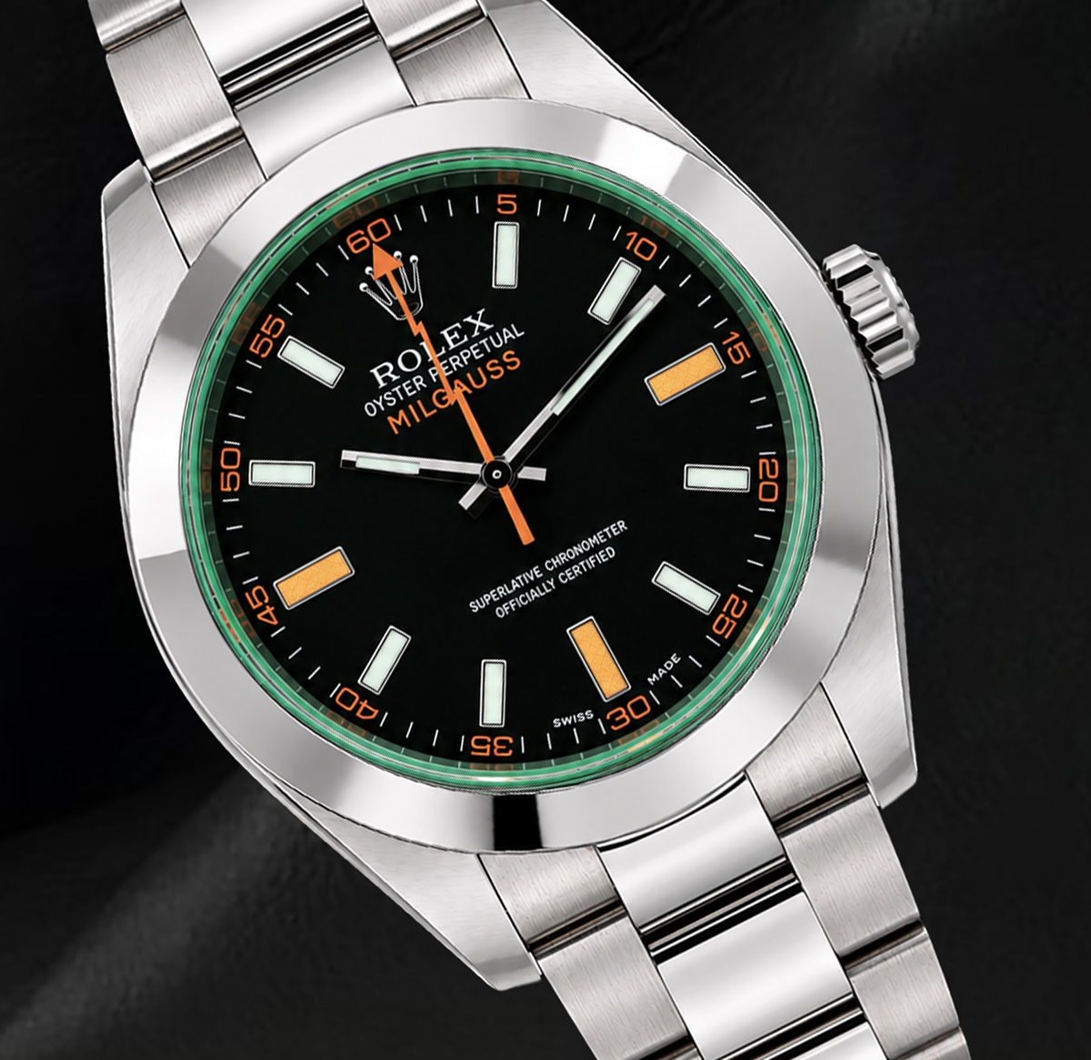 Rolex Milgauss 40mm 116400V Black Dial Stainless Steel Watch