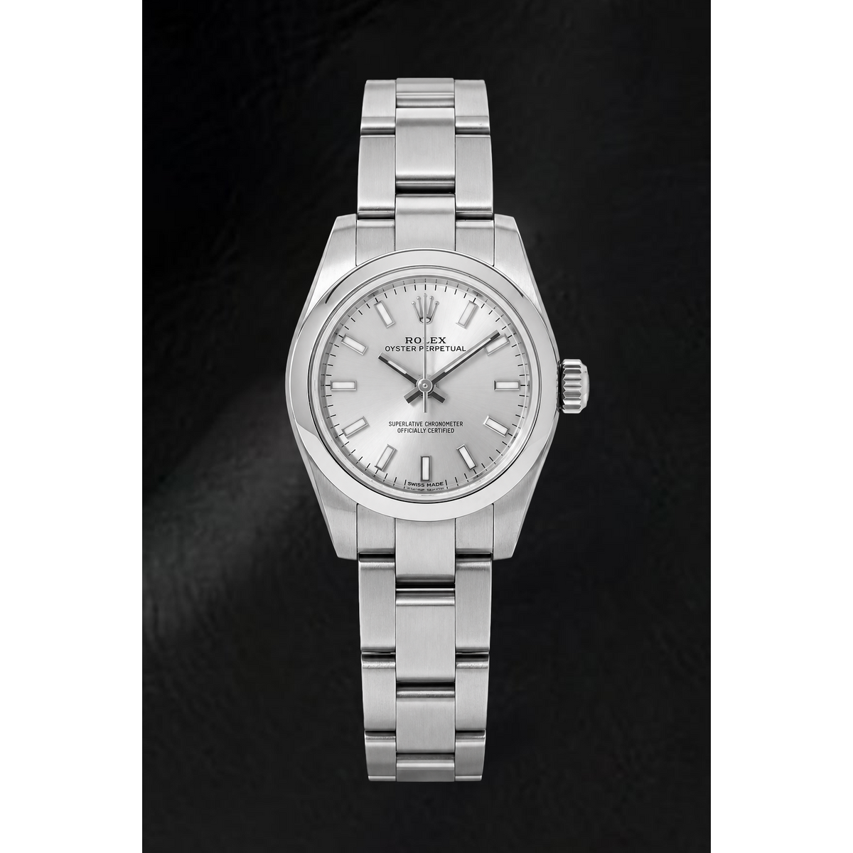 Rolex Oyster Perpetual 176200 26mm Silver Luminous Dial Stainless Steel Watch