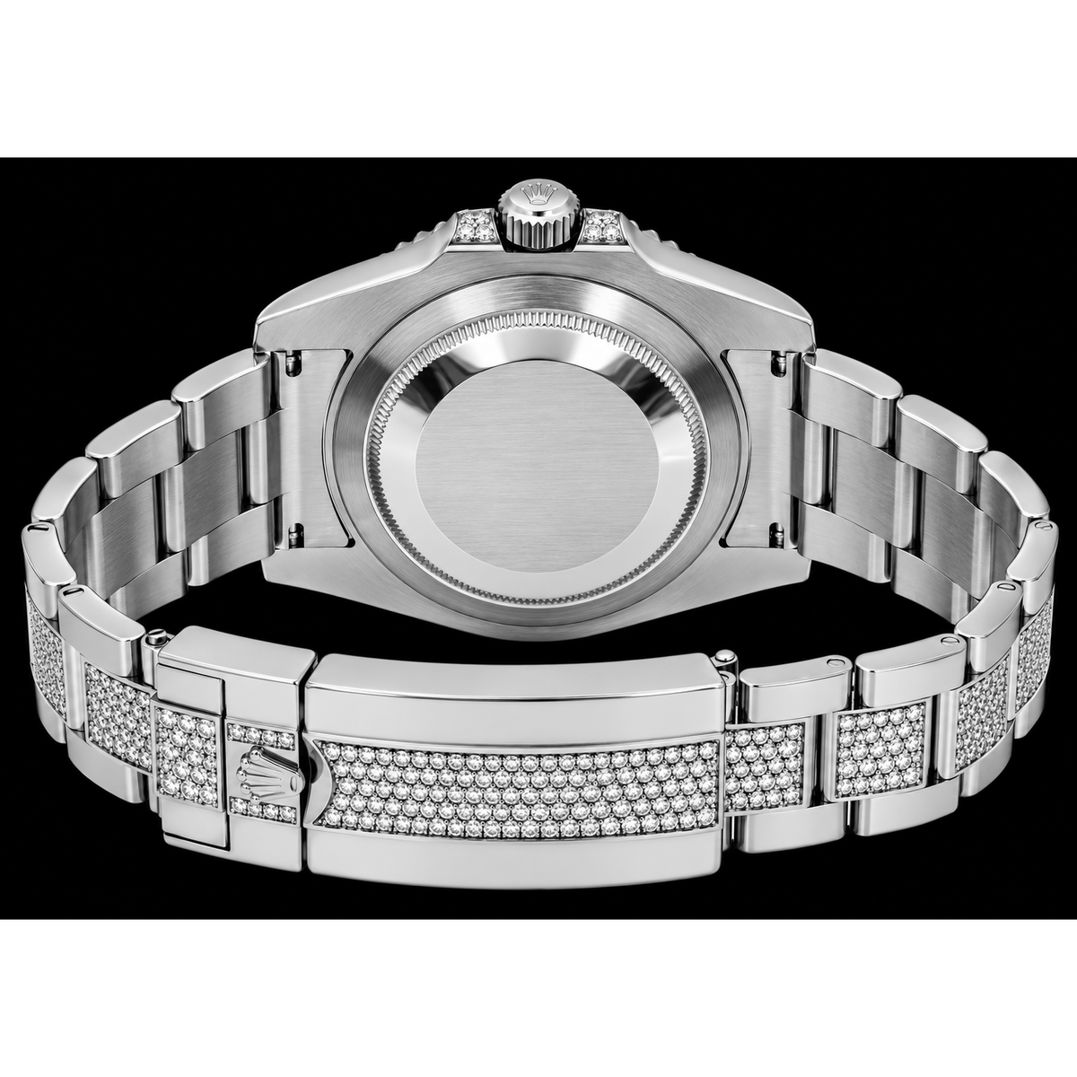 Rolex Submariner Date 116610 40mm Diamond Dial With Blue Sapphire Watch Stainless Steel Oyster Bracelet